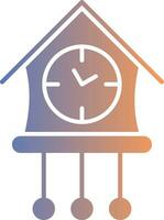 Cuckoo Clock Gradient Icon vector