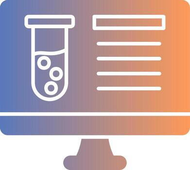 computadora Ciencias degradado icono vector