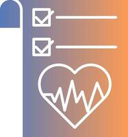 Health Graph Gradient Icon vector