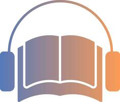 Audio Book Gradient Icon vector