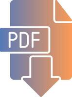 Download PDF Gradient Icon vector