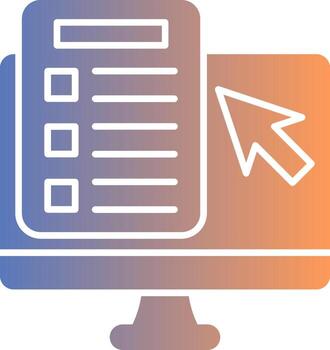 Online Test Gradient Icon vector