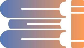 Book Stack Gradient Icon vector