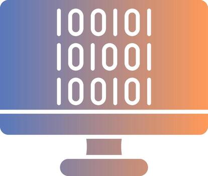 Binary Code Gradient Icon vector