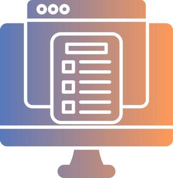 E-Learning Gradient Icon vector