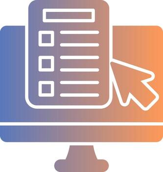 Online Course Gradient Icon vector