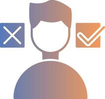 Decision Making Gradient Icon vector