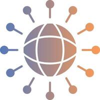 Globalization Gradient Icon vector