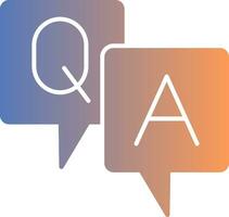 Question And Answer Gradient Icon vector