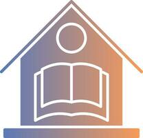 Home School Gradient Icon vector