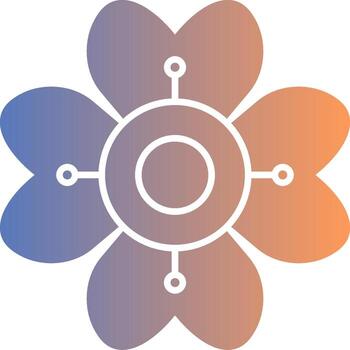 hortensia degradado icono vector