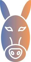 Donkey Gradient Icon vector