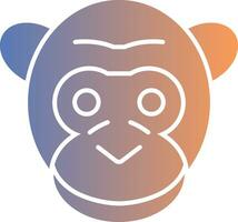 Gorilla Gradient Icon vector