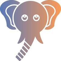 Elephant Gradient Icon vector