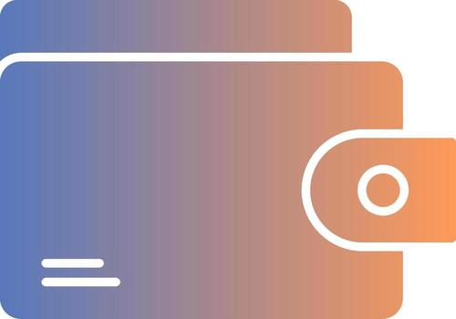 Wallet Gradient Icon vector