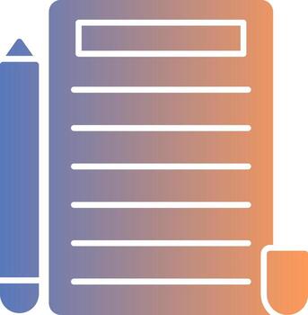 Write Gradient Icon vector
