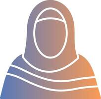 Moslem Woman Gradient Icon vector