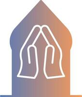 Pray Gradient Icon vector