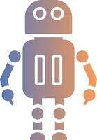 icono de gradiente de robot vector