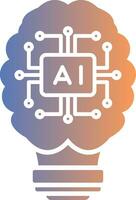 Artificial Intelligence Gradient Icon vector
