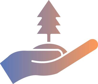 Tree Gradient Icon vector