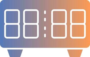 Digital Clock Gradient Icon vector