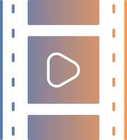 Film Reel Gradient Icon vector