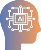 Artificial Intelligence Gradient Icon vector