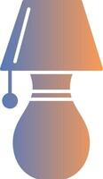 Table Lamp Gradient Icon vector