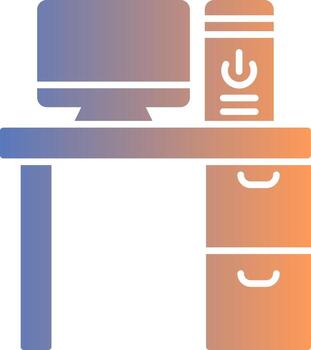 Table Gradient Icon vector