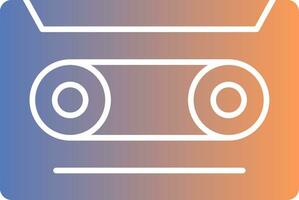 Cassette Gradient Icon vector