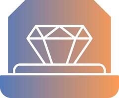 Engagement Ring Gradient Icon vector