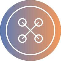 Cloth Button Gradient Icon vector