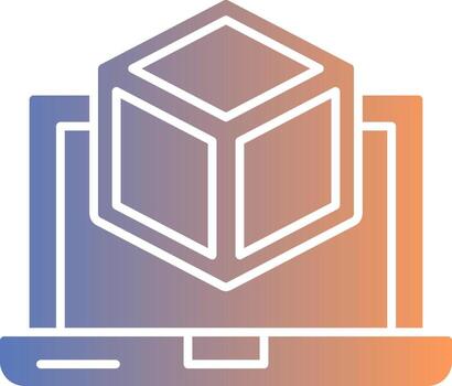 3d diseño degradado icono vector
