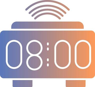 Smart Clock Gradient Icon vector