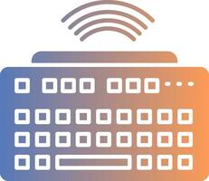 Wireless Keyboard Gradient Icon vector