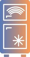 Smart Refrigerator Gradient Icon vector