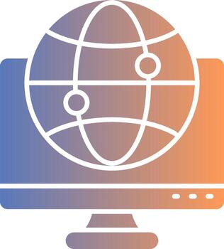 Internet degradado icono vector