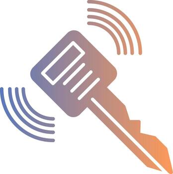 Smart Key Gradient Icon vector