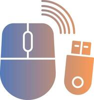 Wireless Mouse Gradient Icon vector
