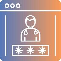 Log In Gradient Icon vector