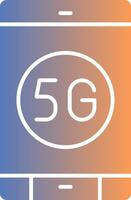 5g Gradient Icon vector