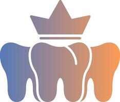 Dental Crown Gradient Icon vector