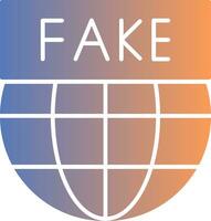 Fake News Gradient Icon vector