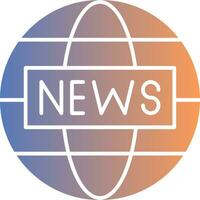 News Report Gradient Icon vector