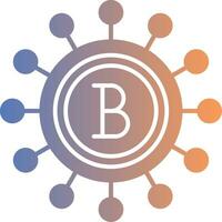Cryptocurrency Gradient Icon vector
