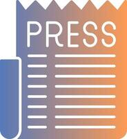 Press Release Gradient Icon vector