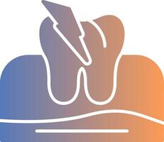 Toothache Gradient Icon vector