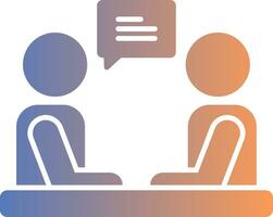 Interview Gradient Icon vector