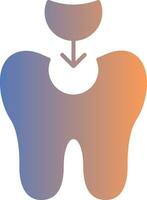 Tooth Filling Gradient Icon vector